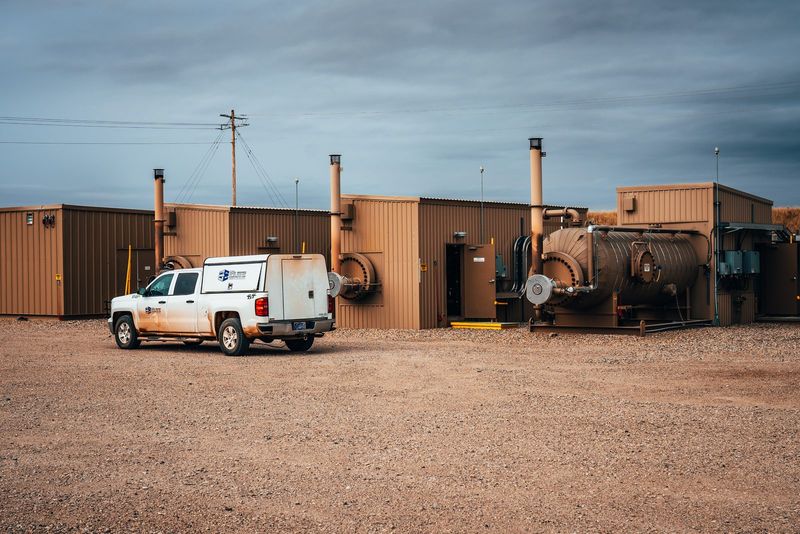 Elite service truck at a production facility